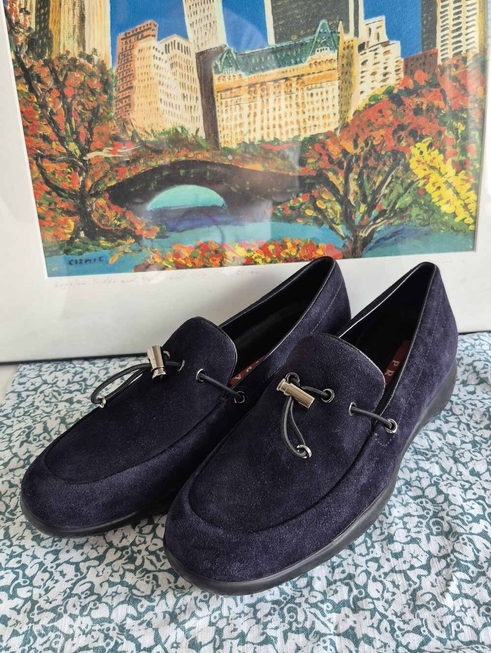 【READ! 】NEW ★AUTHENTIC PRADA suede Shoes - Picture 1 of 15